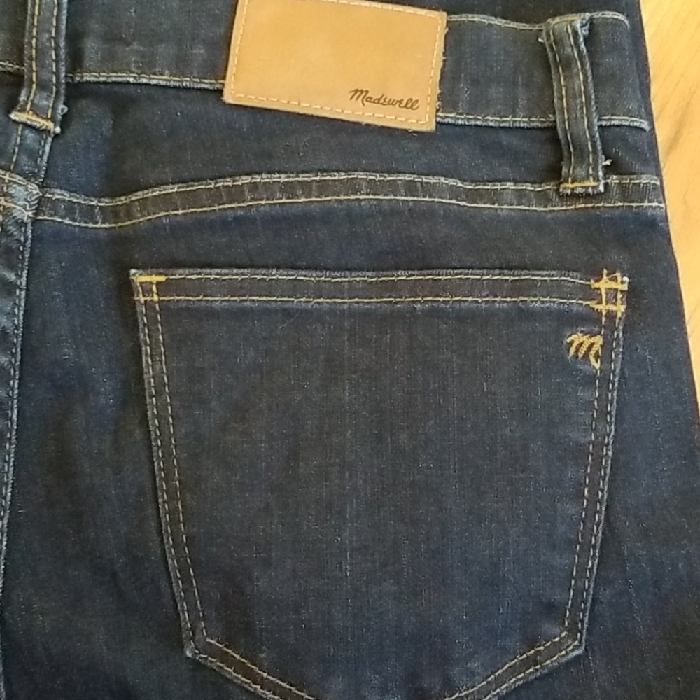 Madewell Women's Skinny Dark Blue Mid Rise Jeans Size 28 - Picture 6 of 9